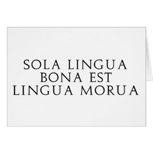 Sola Lingua Bona Hälsningskort