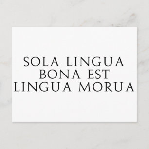 Sola Lingua Bona Vykort