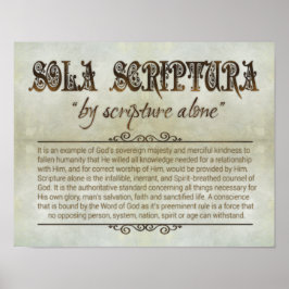 "SOLA SCRIPTURA" 14x11 Poster (Arkivering, Matte)