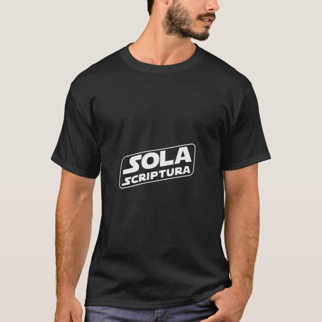Sola Scriptura Reformed Theology T Shirt (Framsida)