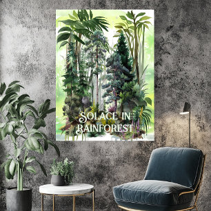 Solace i Rainforest Andlig Zen Quote for Life Poster