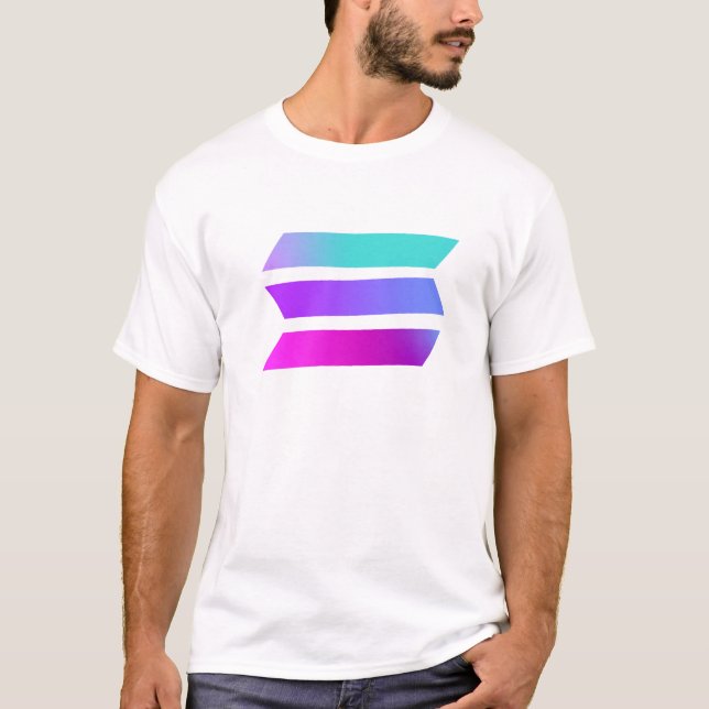 SOLANA altcoin-gåva svart Tshirt åt honom T Shirt (Framsida)