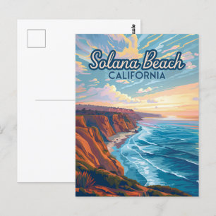 Solana Beach California San Diego Vintage Vykort