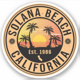 Solana Beach California Vintage Souvenirs 60-tal Klistermärken