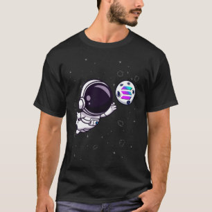 Solana Crypto Astronaut Reaching Måne Crypto Funny T Shirt