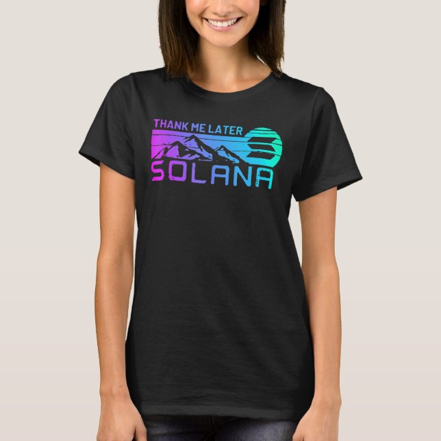 Solana Crypto Coin for Sol Cryptocurrency Coin Def T Shirt (Framsida)