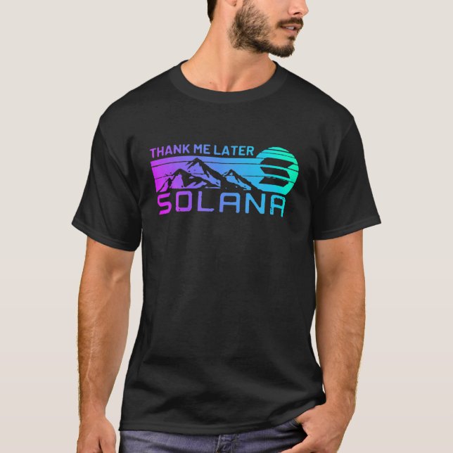 Solana Crypto Coin For SOL Cryptocurrency Coin Def T Shirt (Framsida)