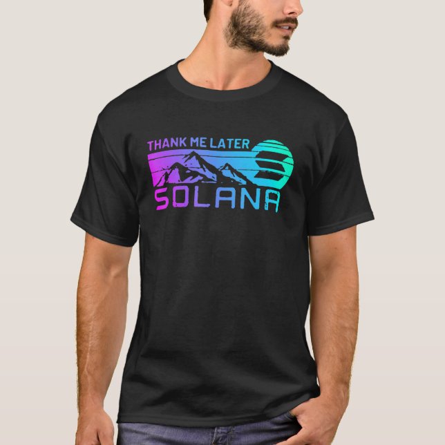 Solana Crypto Coin for Sol Cryptocurrency Coin Def T Shirt (Framsida)