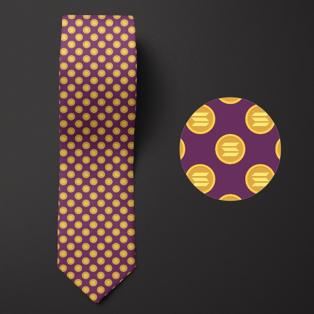 Solana Guld Coin Cryptocurrency Mönster Slips (Skapare uppladdad)