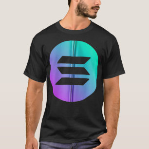 Solana SOL Logotyp Image Cryptocurrency Emblem Zip T Shirt