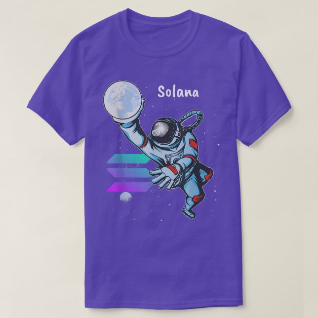 Solana SOL Space Man Astronaut Dunk Crypto Cryptoc T Shirt (Design framsida)