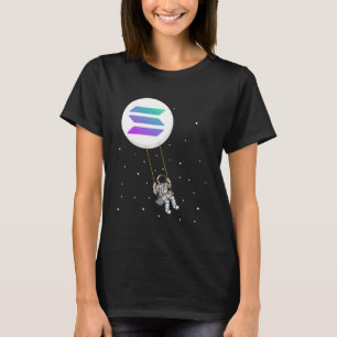 Solana Swing SOL Trader Cryptocurrency Måne Boy T Shirt