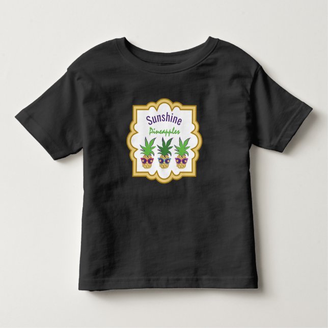 Solananas med Retro-solglasögon Tee (Framsida)