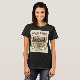 Solange Kalderi Restaurang Framlogo & Bakre Meny T Shirt