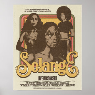 Solange Live i New South Wales, Au Poster