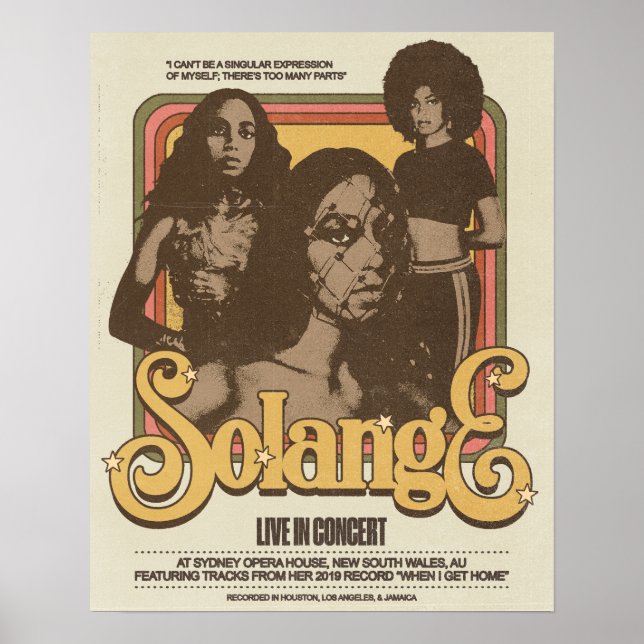 Solange Live i New South Wales, Au Poster (Framsidan)