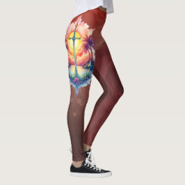 Solankare i en tropisk paradis. leggings
