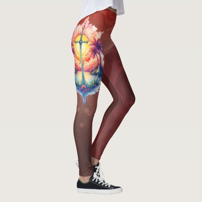 Solankare i en tropisk paradis.  leggings (Höger)