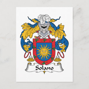 Solano Family Crest Vykort