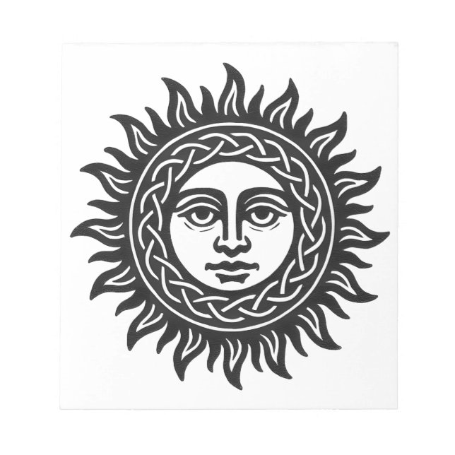 Solansikte sigill – Svarta solens emblem Anteckningsblock (Framsida)