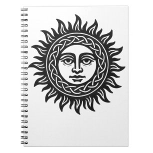 Solansikte sigill – Svarta solens emblem Anteckningsbok