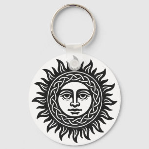 Solansikte sigill – Svarta solens emblem Nyckelring