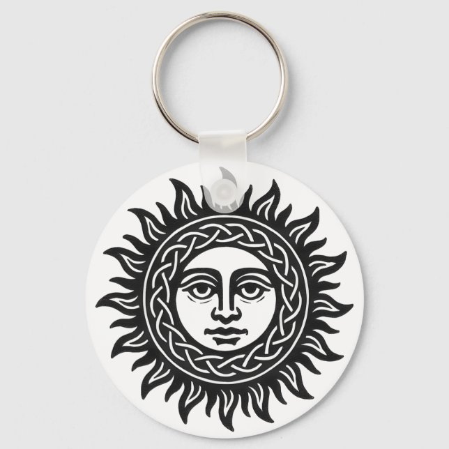 Solansikte sigill – Svarta solens emblem Nyckelring (Framsida)