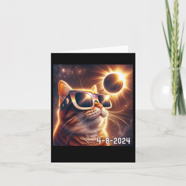 Solar 2024 Eclipse Wearing Gles Kort (Framsida)