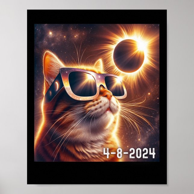Solar 2024 Eclipse Wearing Gles Poster (Framsidan)