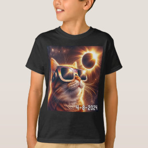 Solar 2024 Eclipse Wearing Gles T Shirt
