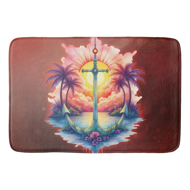 Solar anchor in a tropical paradise.  badrumsmatta (Framsidan)