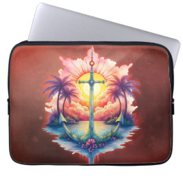 Solar anchor in a tropical paradise. laptop fodral