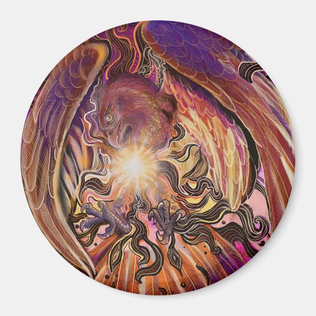 Solar Burst Hawk Magnet (Framsidan)