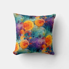 Solar Drift Vibrant Fractal Art Abstract Pattern Kudde