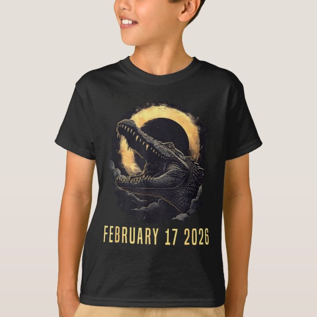 Solar Eclipse 02 17 26 Design T Shirt (Framsida)