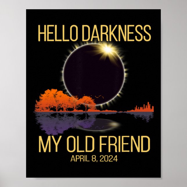 Solar Eclipse 04.08.24 Hej Mörker Mitt gamla Poster (Framsidan)