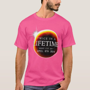 Solar Eclipse 04.08.24 två gånger under en livstid T Shirt