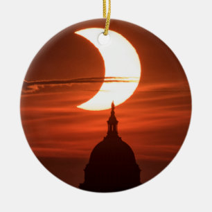 Solar Eclipse 2021 Julgransprydnad Keramik
