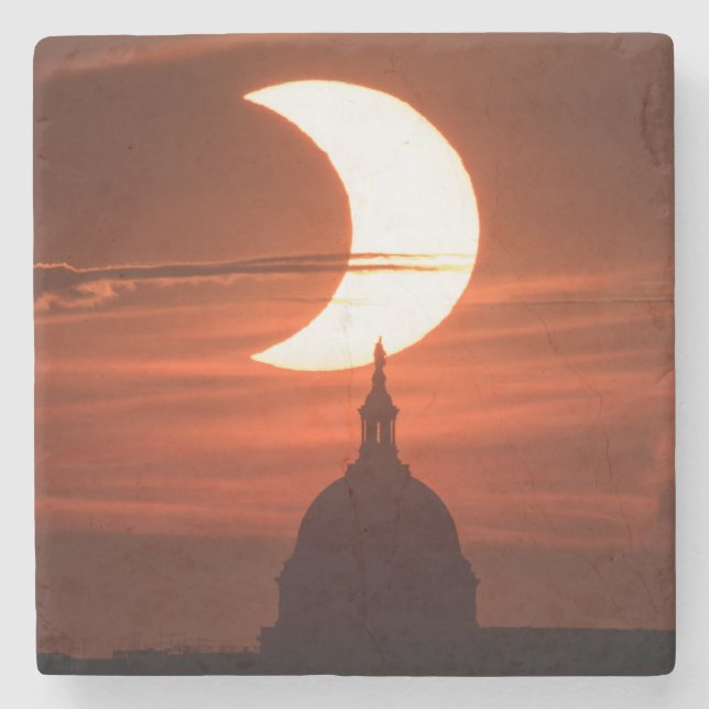 Solar Eclipse 2021 Stenunderlägg (Framsidan)