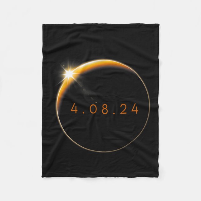 Solar Eclipse 2024 040824 Eclipse Fleecefilt (Framsidan)