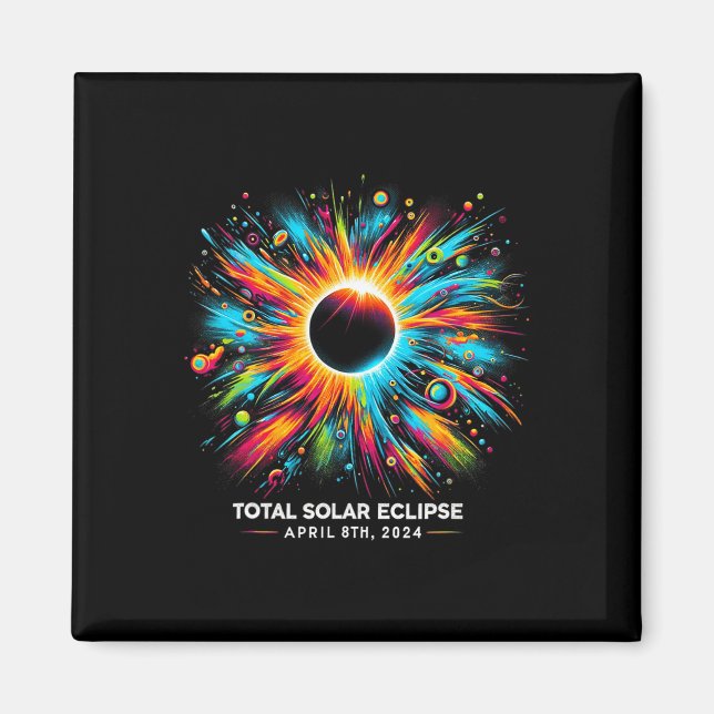Solar Eclipse 2024 04.08.24 Eclipse Manar Womens K Magnet (Framsidan)