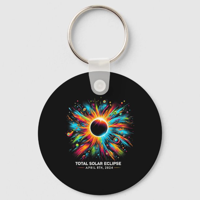 Solar Eclipse 2024 04.08.24 Eclipse Manar Womens K Nyckelring (Framsida)