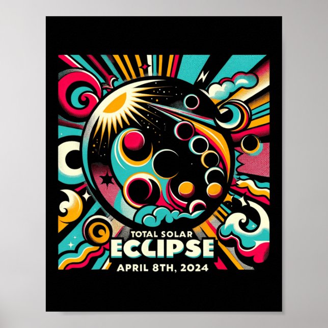 Solar Eclipse 2024 04.08.24 Eclipse Manar Womens K Poster (Framsidan)