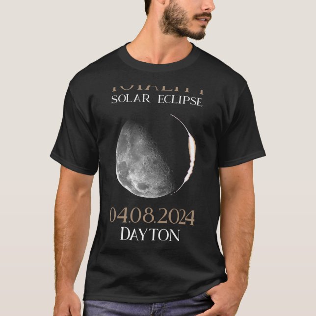 Solar Eclipse 2024 04 Dayton Ohio T Shirt (Framsida)