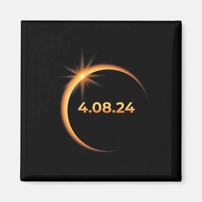 Solar Eclipse 2024 America Totality 04 08 24 Sprin Magnet (Framsidan)