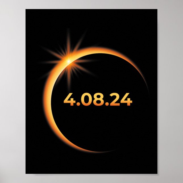 Solar Eclipse 2024 America Totality 04 08 24 Sprin Poster (Framsidan)