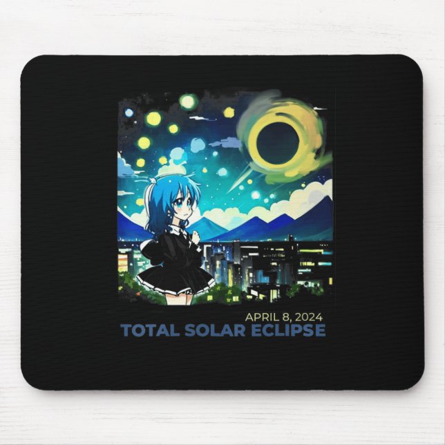 Solar Eclipse 2024 Anime Stil Art Musmatta (Framsidan)