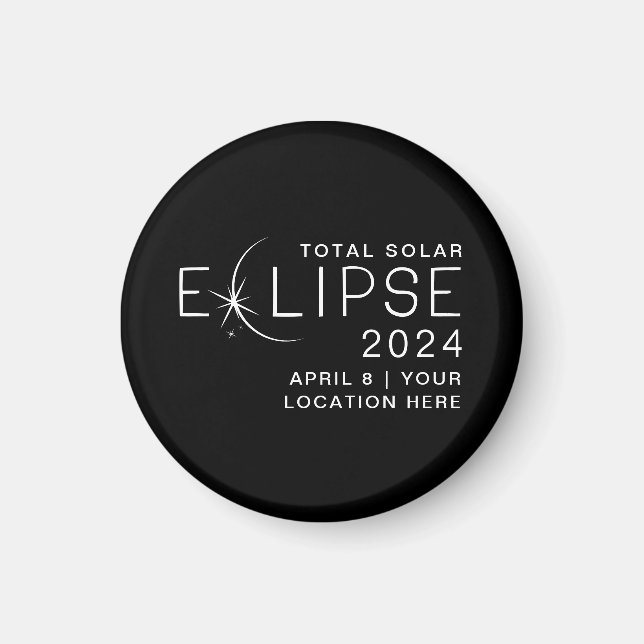 Solar Eclipse 2024-Anpassningsbarnas minnesplats Magnet (Framsidan)