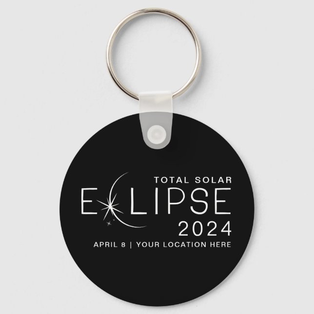 Solar Eclipse 2024-Anpassningsbarnas minnesplats Nyckelring (Framsida)