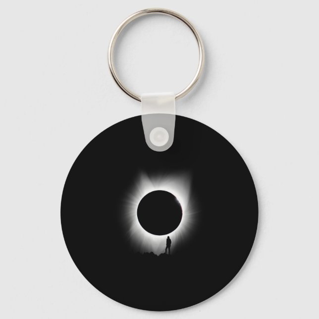 Solar Eclipse 2024 Art Solar Eclipse Art Nyckelring (Framsida)
